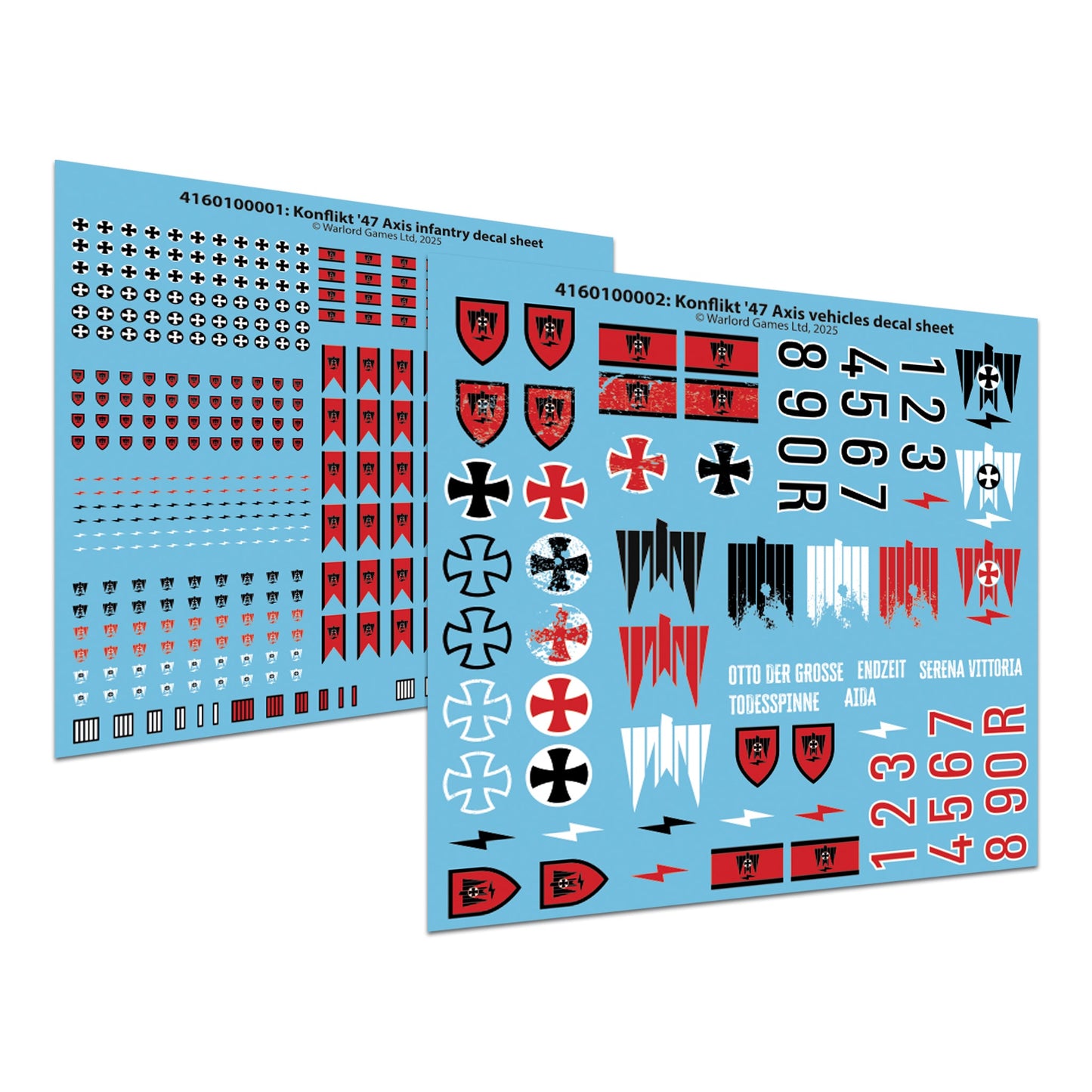 Axis faction waterslide transfer sheets for infantry and vehicles