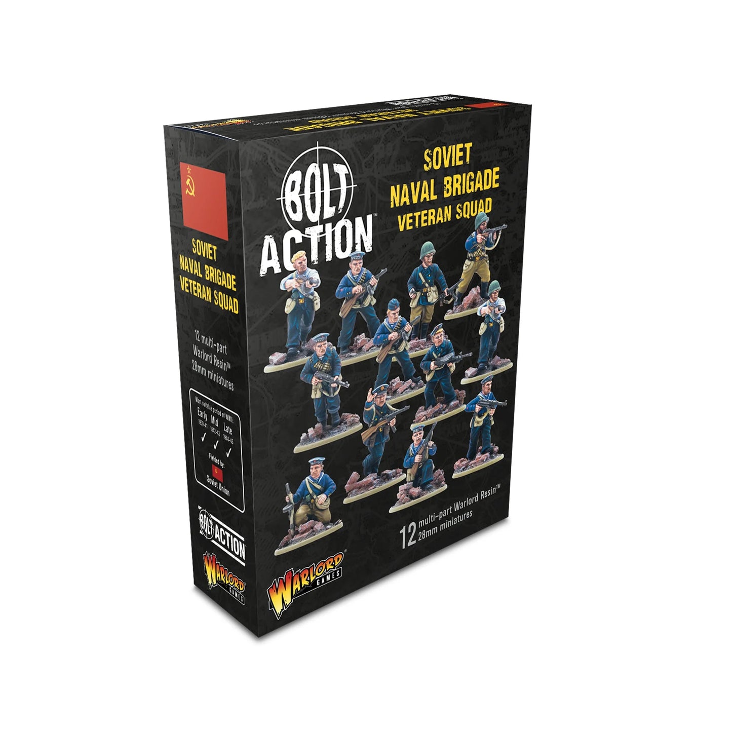 Official retail box for the Bolt Action Soviet Naval Brigade Veteran Squad by Warlord Games.