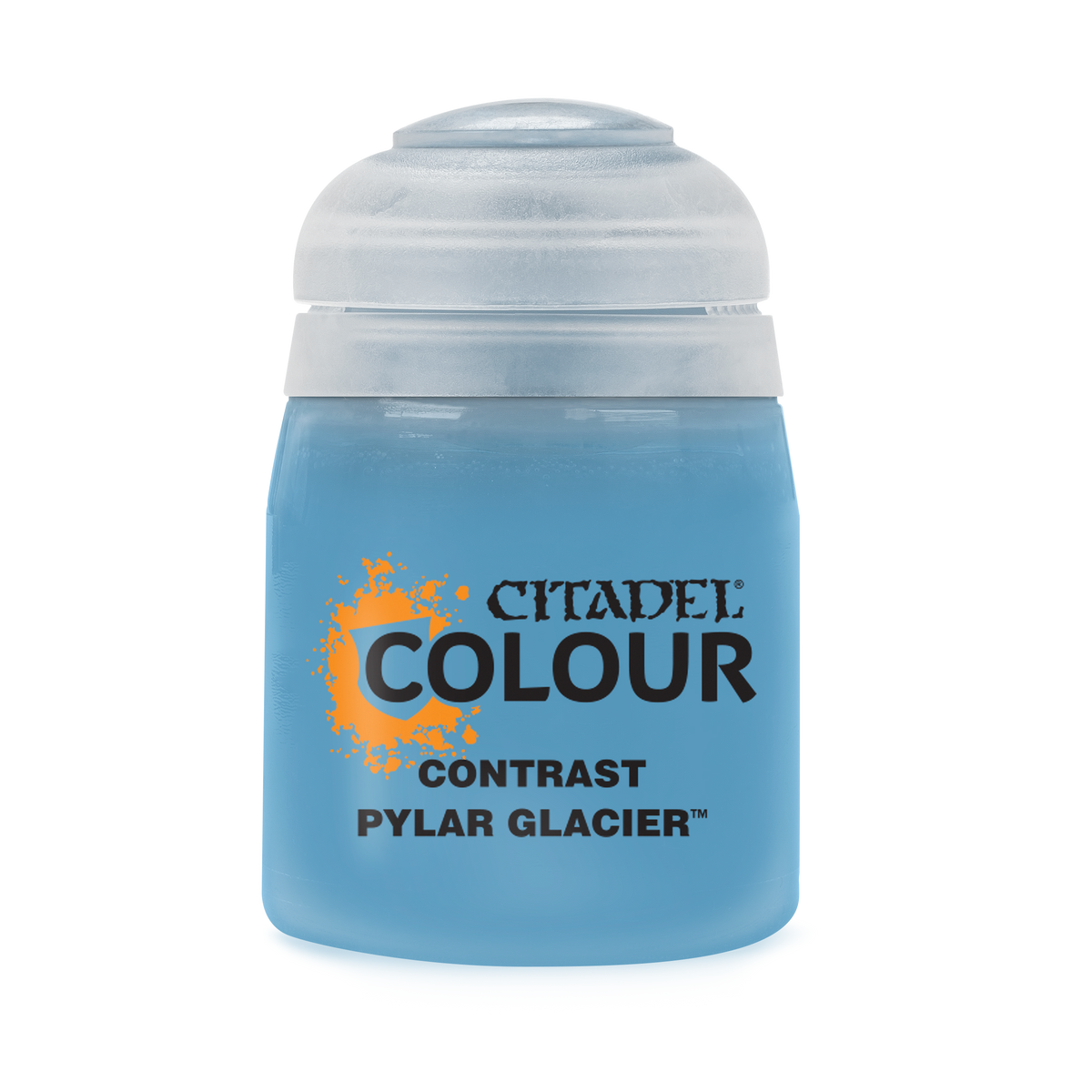The official retail product paint pot for Citadel Contrast: Pylar Glacier.