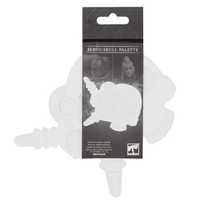 The official Citadel Servo-Skull Palette made of soft, washable silicone.