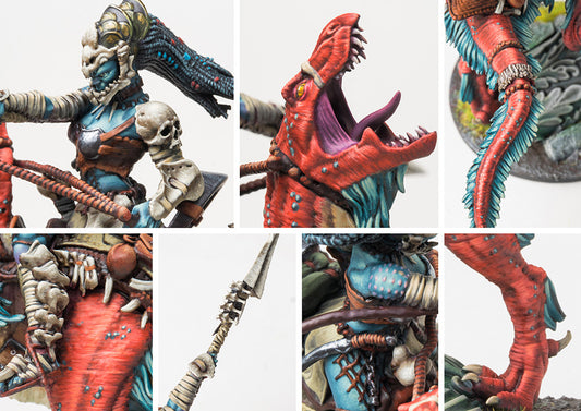 close up details for W'adrhŭn Mounted Predator