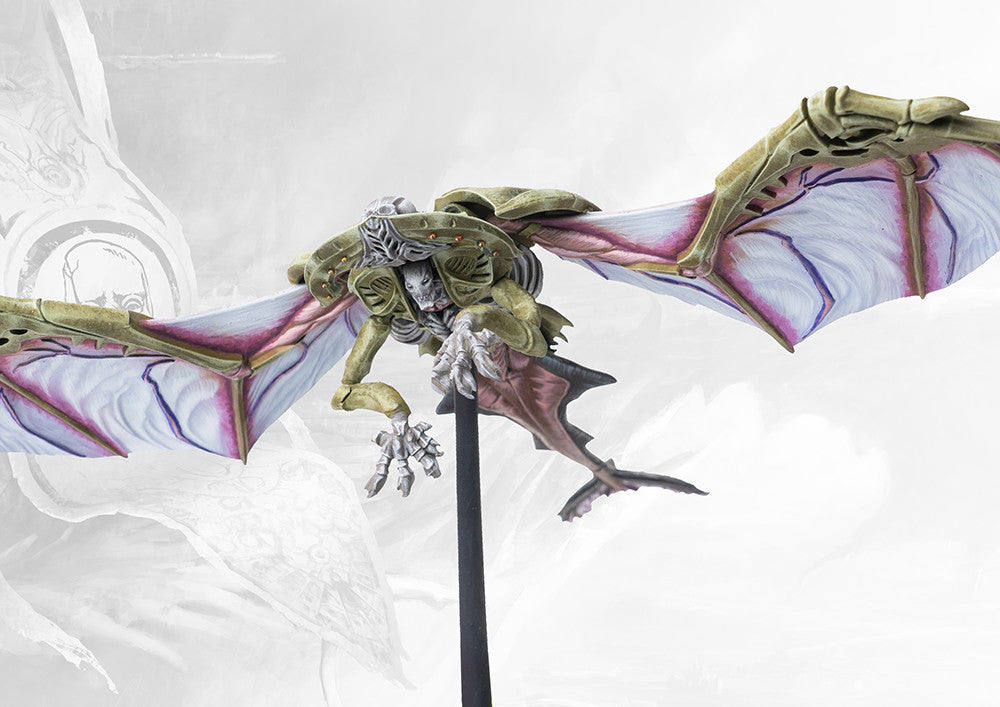 Close-up of the painted Pteraphon, showing the terrifying flying suit and grotesque pilot host details.