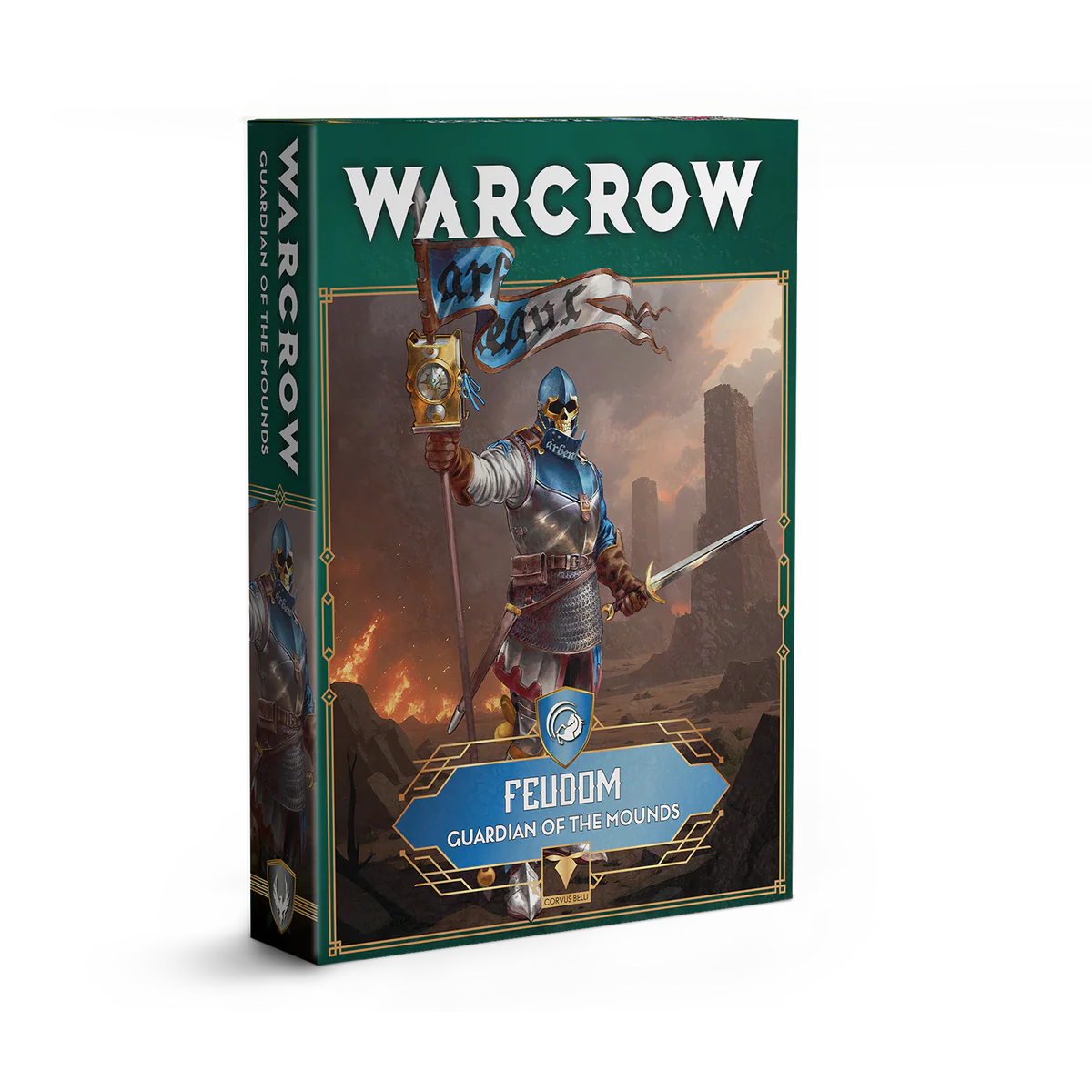 The box for the Warcrow Feudom Guardians of the Mounds miniatures.
