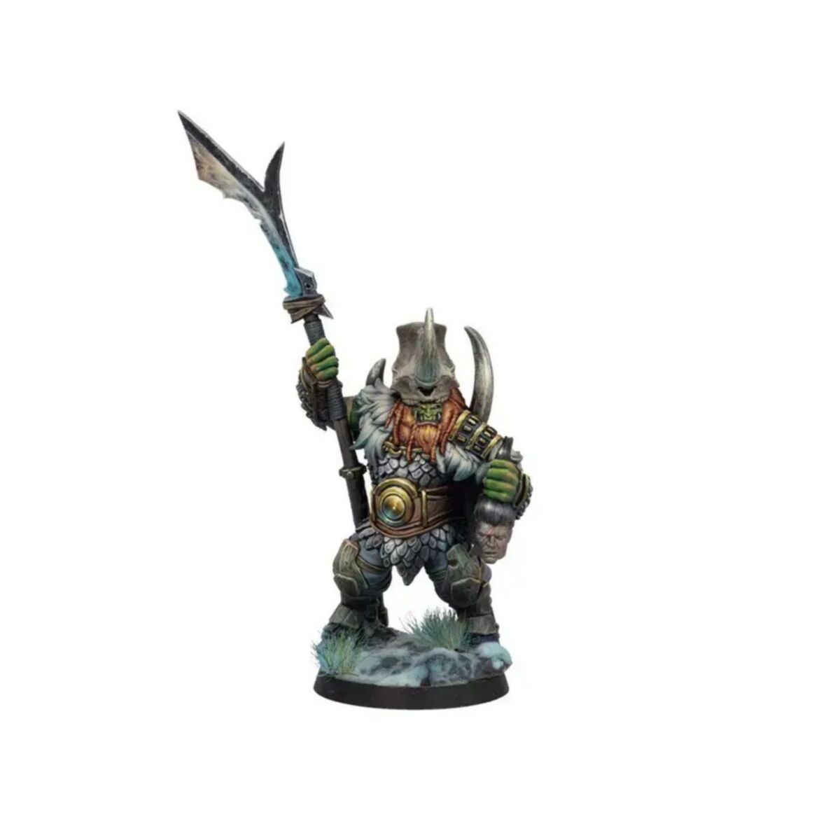 Fully painted Northern Tribes Wrathmane beast miniature displayed on a scenic base.