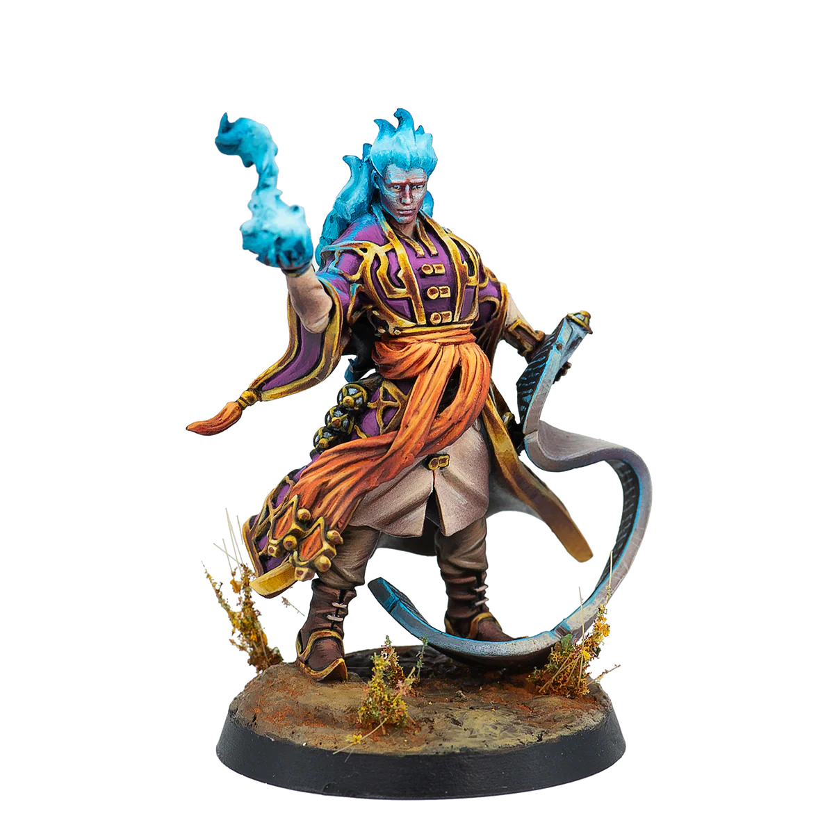 A painted Warcrow miniature of the exclusive Ismail, a tournament prize for WTS Season 1.