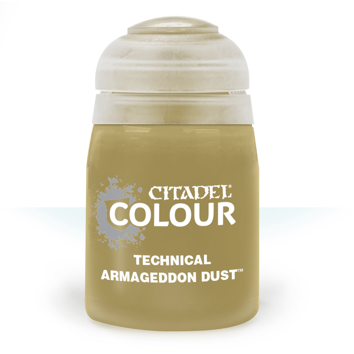 The official retail product paint pot for Warhammer Colour: Armageddon Dust.