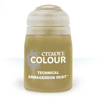 The official retail product paint pot for Warhammer Colour: Armageddon Dust.