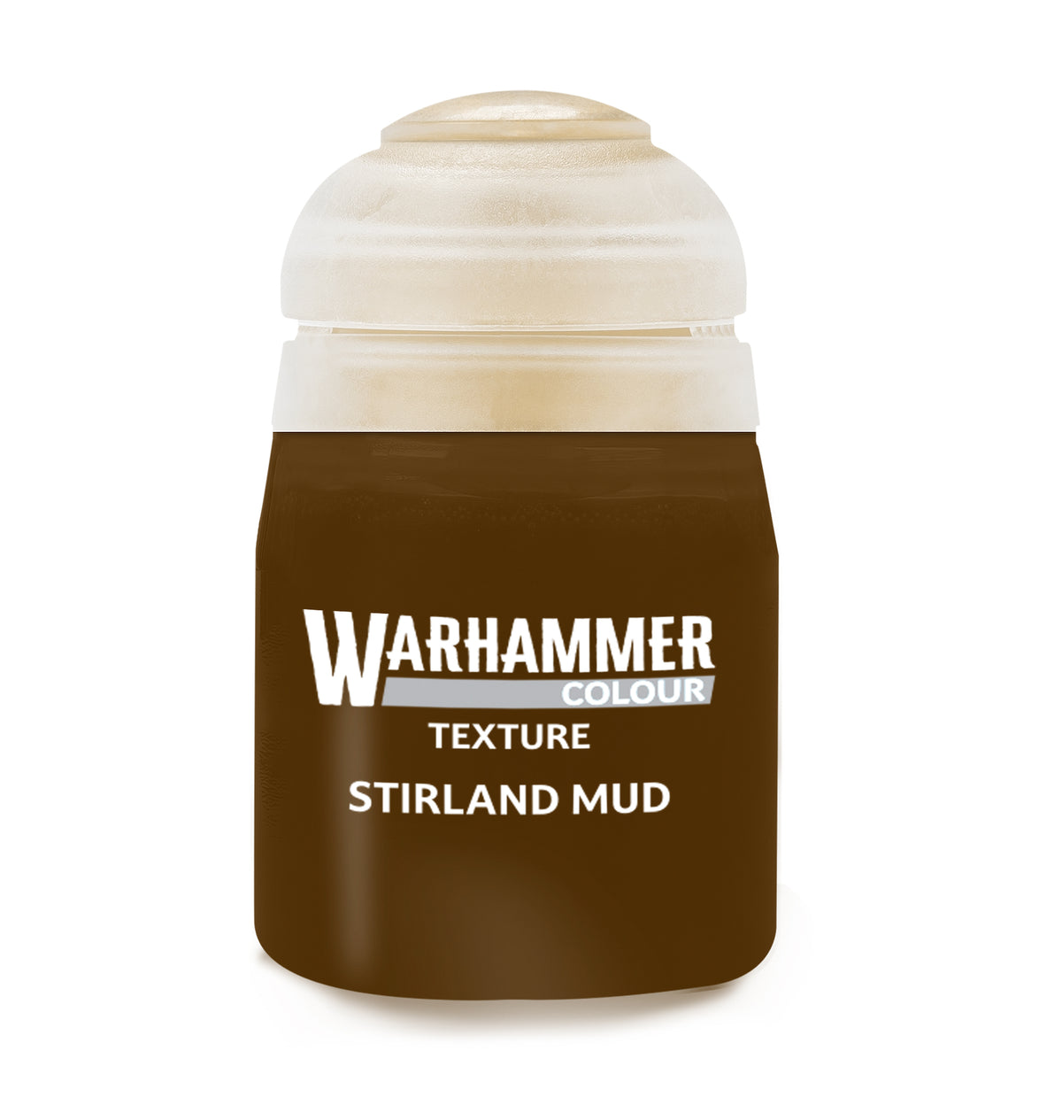 The official retail product paint pot for Warhammer Colour: Stirland Mud.