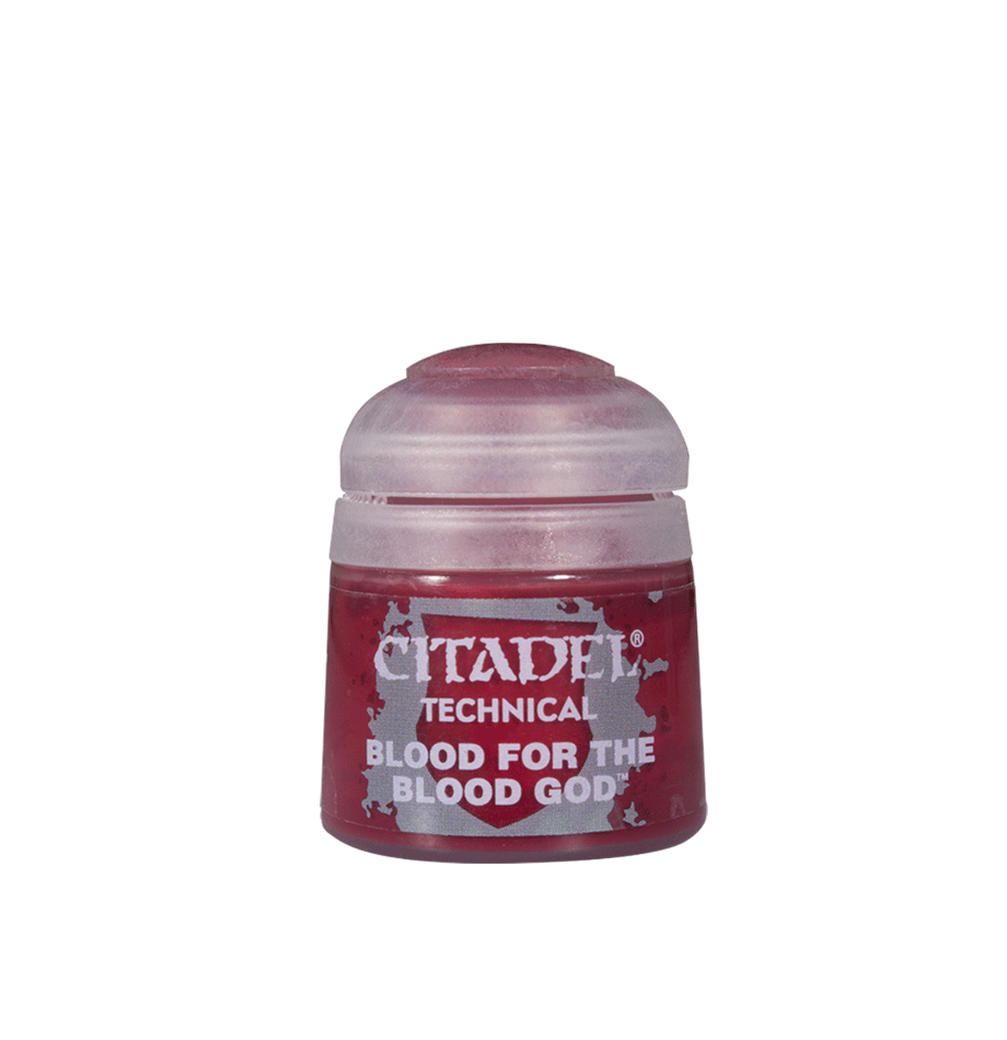 The official retail product paint pot for Warhammer Colour Technical: Blood For The Blood God.