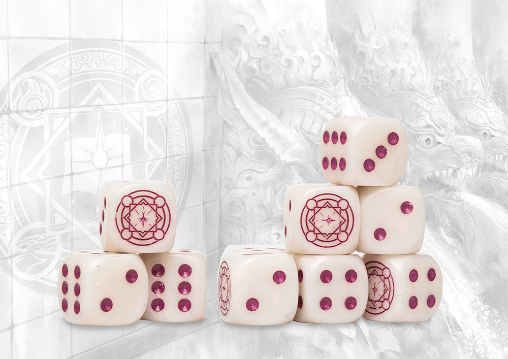 Sorcerer Kings: Magenta Marbled Dice (24 Pack)