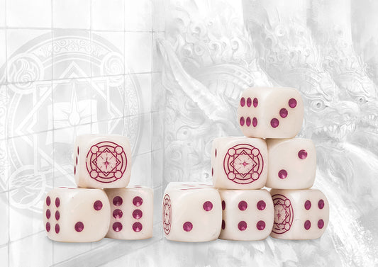 Sorcerer Kings: Magenta Marbled Dice (24 Pack)