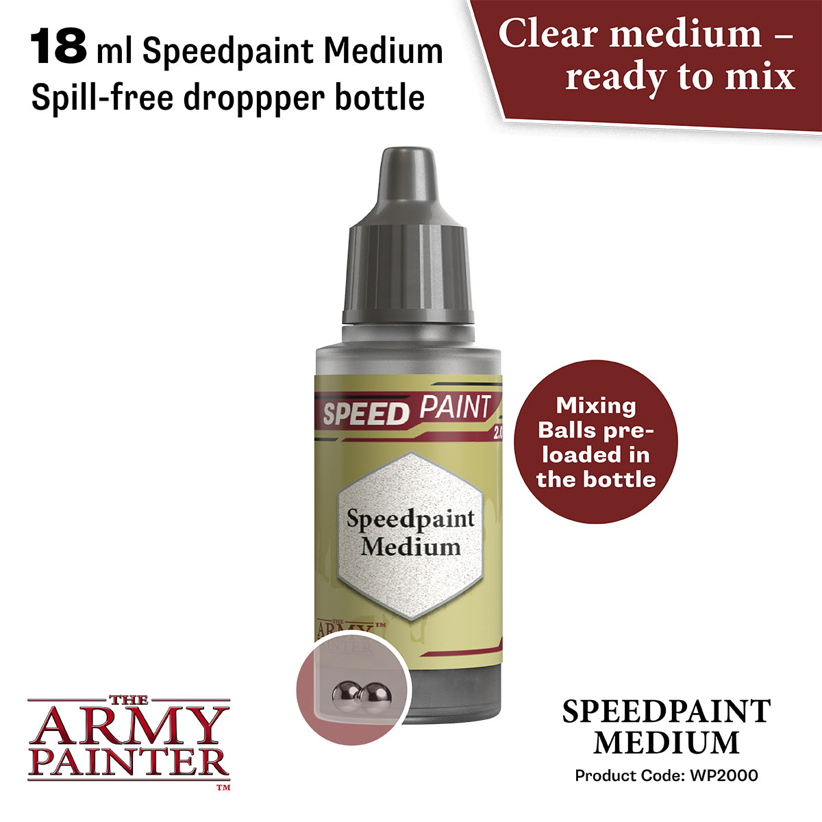Speedpaint Medium dropper bottle with Army Painter branding on a white background