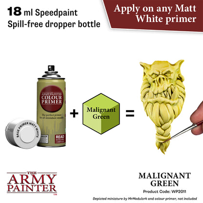 The Army Painter color primer bottle with a dropper and text on a white background
