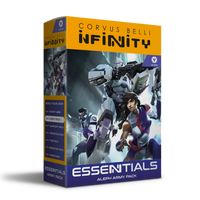 Front cover packaging for the Infinity ALEPH Army Pack starter set.