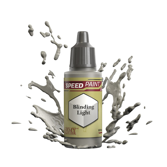An 18ml dropper bottle of The Army Painter Speedpaint - Blinding Light, a one-coat paint for miniatures. Available at Charon Games NZ.