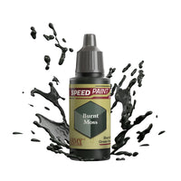 An 18ml dropper bottle of The Army Painter Speedpaint - Burnt Moss, a one-coat paint for miniatures. Available at Charon Games NZ.
