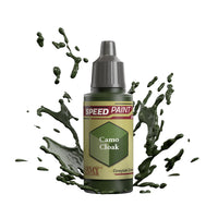 An 18ml dropper bottle of The Army Painter Speedpaint - Camo Cloak, a one-coat paint for miniatures. Available at Charon Games NZ.