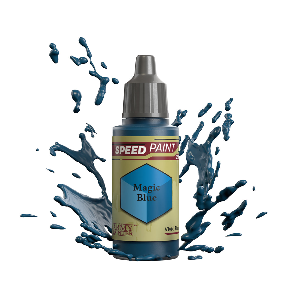 An 18ml dropper bottle of The Army Painter Speedpaint - Magic Blue, a one-coat paint for miniatures. Available at Charon Games NZ.