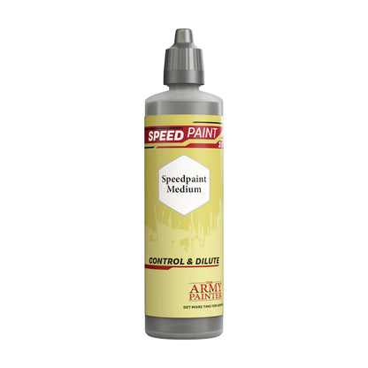 A 100ml dropper bottle of The Army Painter Speedpaint Medium, used for thinning Speedpaints. Available at Charon Games NZ.