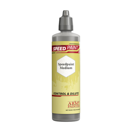 A 100ml dropper bottle of The Army Painter Speedpaint Medium, used for thinning Speedpaints. Available at Charon Games NZ.
