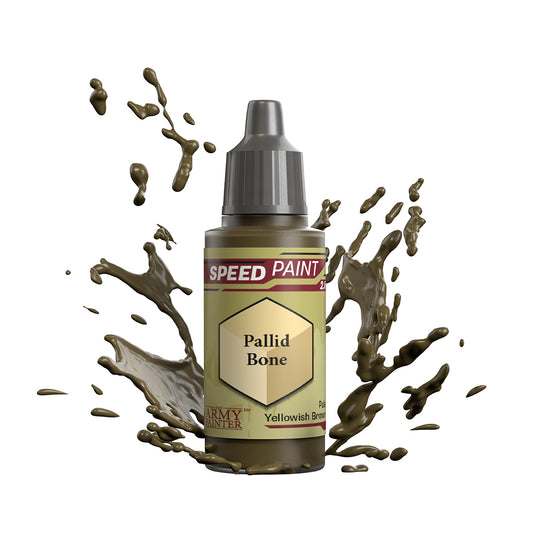 An 18ml dropper bottle of The Army Painter Speedpaint - Pallid Bone, a one-coat paint for miniatures. Available at Charon Games NZ.