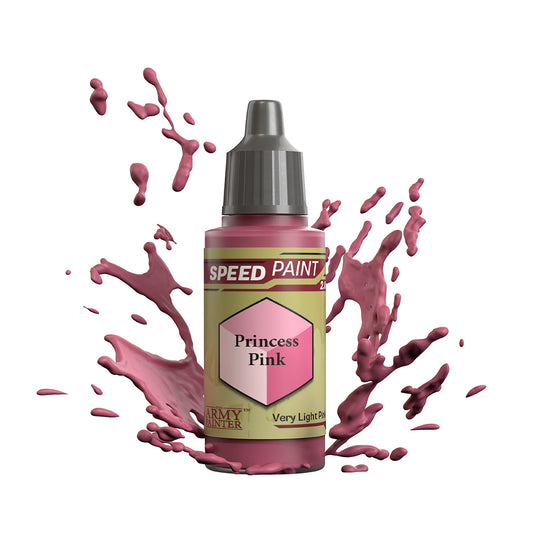 An 18ml dropper bottle of The Army Painter Speedpaint - Princess Pink, a one-coat paint for miniatures. Available at Charon Games NZ.