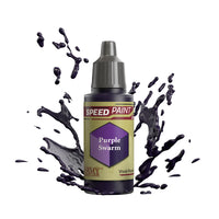 An 18ml dropper bottle of The Army Painter Speedpaint - Purple Swarm, a one-coat paint for miniatures. Available at Charon Games NZ.