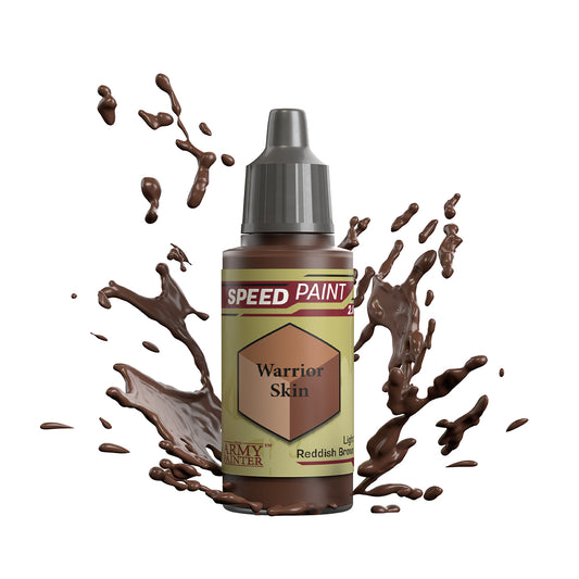 An 18ml dropper bottle of The Army Painter Speedpaint - Warrior Skin, a one-coat paint for miniatures. Available at Charon Games NZ.