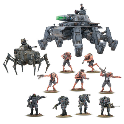 Complete contents of the Axis Starter Army including mechs and resin infantry