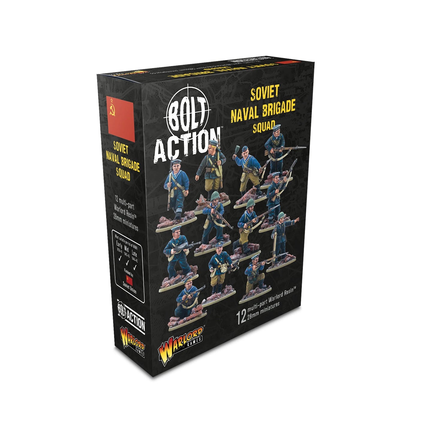 Official retail box for the Bolt Action Soviet Naval Brigade Squad (2026 edition) by Warlord Games.