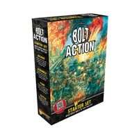 Bolt Action Starter Set box art featuring US Rangers and German Grenadiers - Warlord Games NZ
