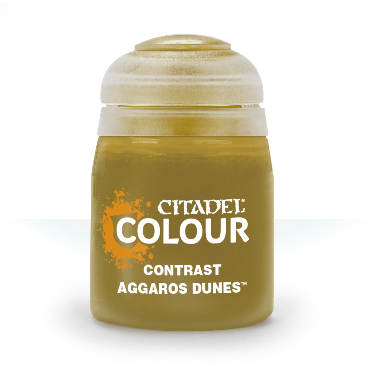 The official retail product paint pot for Citadel Contrast: Aggaros Dunes.