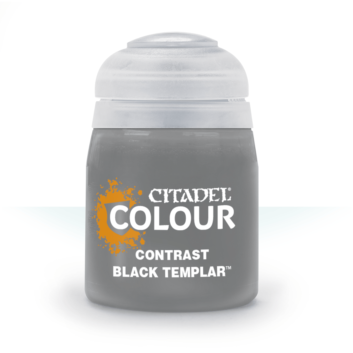The official retail product paint pot for Citadel Contrast: Black Templar.