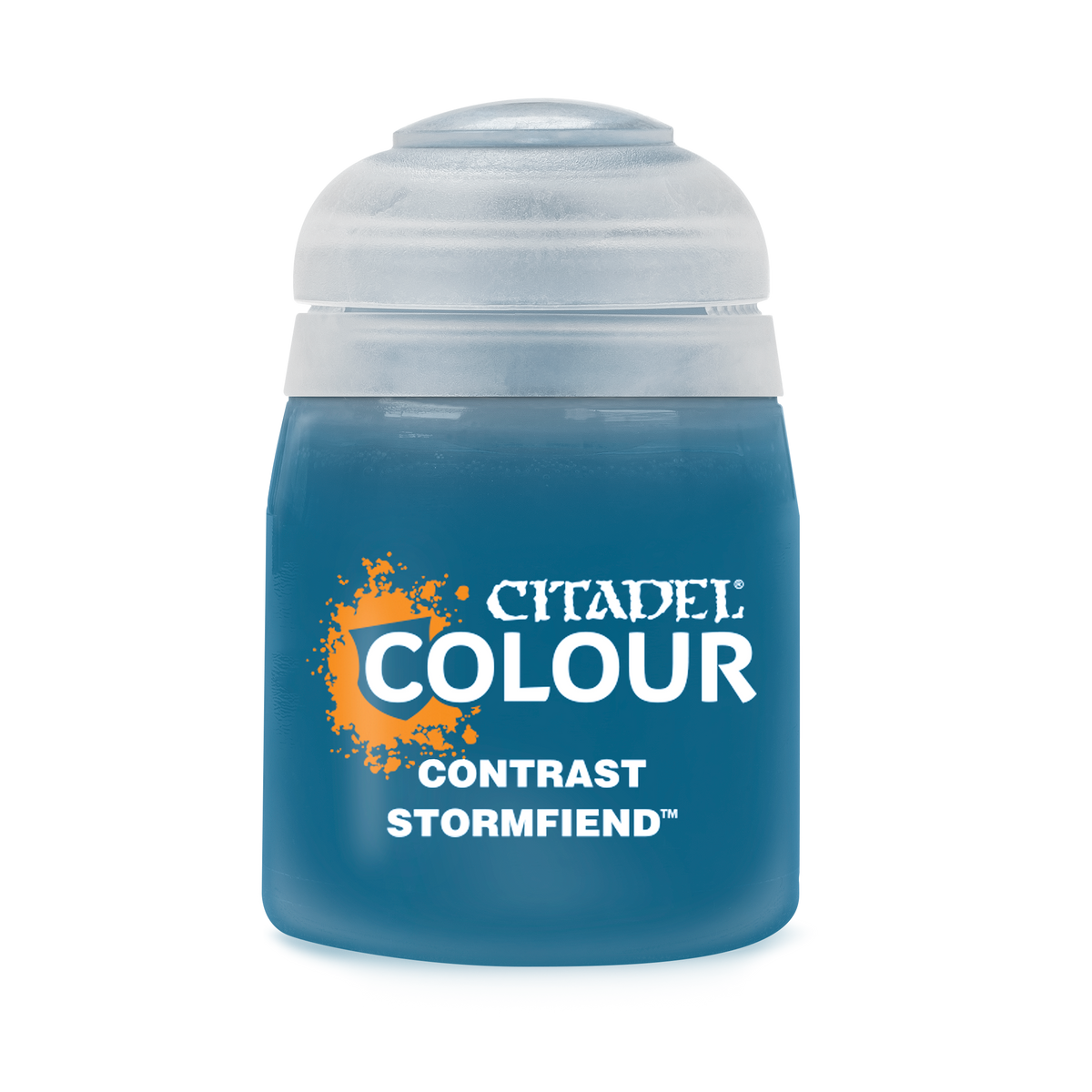 The official retail product paint pot for Citadel Contrast: Stormfiend.