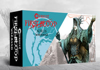 Box set packaging for the Conquest Nords Warband 2026 First Blood New Edition containing miniatures, dice, and 3D terrain. Christchurch, NZ.