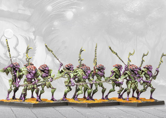 Painted Morrowen premium plastic infantry models for Weaver Courts