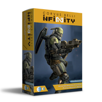 Retail box for the Infinity Acontecimento Combat Force Repack Beta for the PanOceania faction by Corvus Belli.