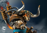 The masterfully painted Terataur Prime Artisan Series miniature showcased on its scenic base.