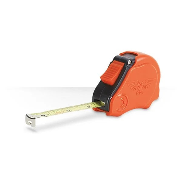 The red soft-rubber Games Workshop Tape Measure embossed with the Games Workshop logo.