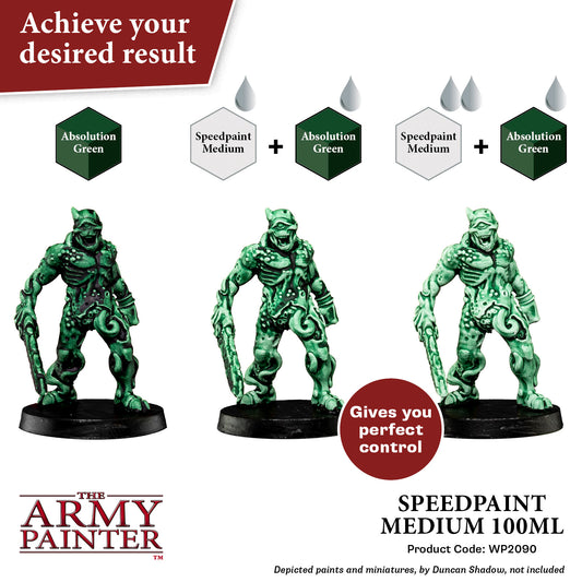 A 100ml dropper bottle of The Army Painter Speedpaint Medium, used for thinning Speedpaints. Available at Charon Games NZ.