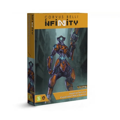 The box for the Infinity Yu Jing Imperial Service Expansion Pack Gamma.