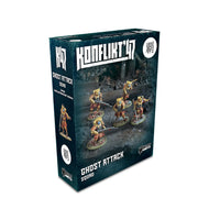 Official retail box for the Konflikt '47 Ghost Attack Squad, featuring elite Japanese "Ghost" soldiers for the Empire of Japan faction.