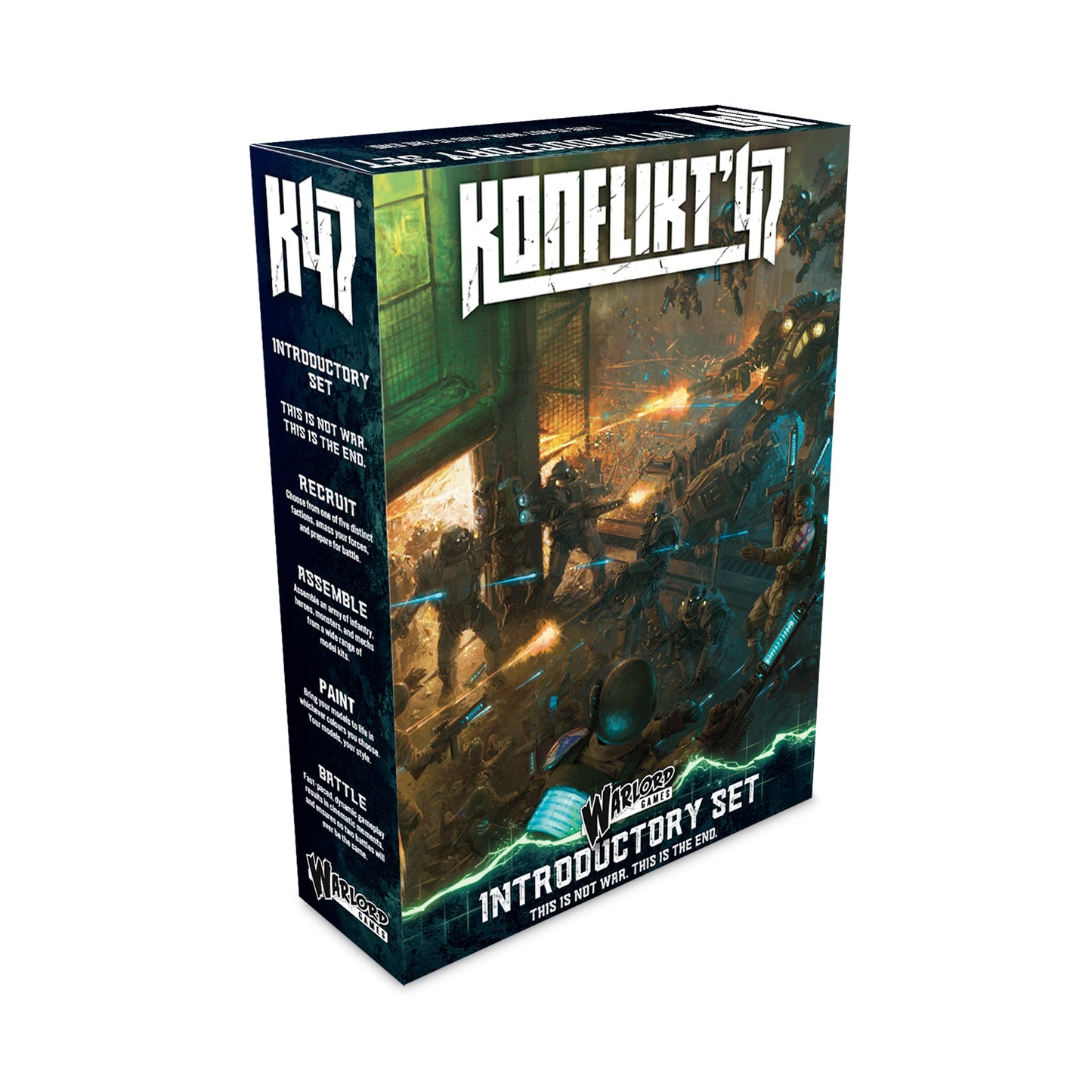 Konflikt '47 Introductory Set box art featuring US and Axis forces