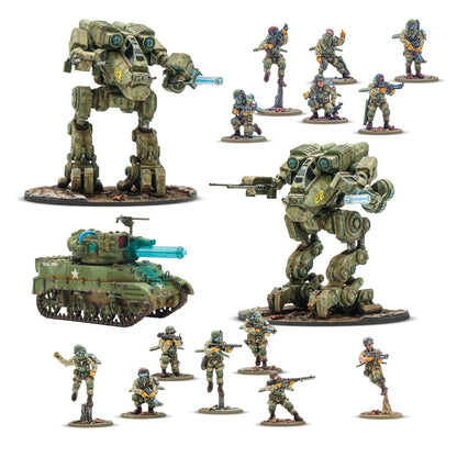 Full contents of the US Starter Army set including Fireflies, walkers, and Tesla tank