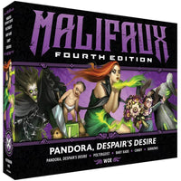 The box for the Malifaux Fourth Edition core box, Pandora, Despair's Desire, for the Neverborn faction.