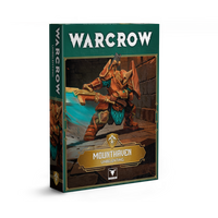 Retail box packaging for the Warcrow Mounthaven: Unrelenting miniatures expansion.