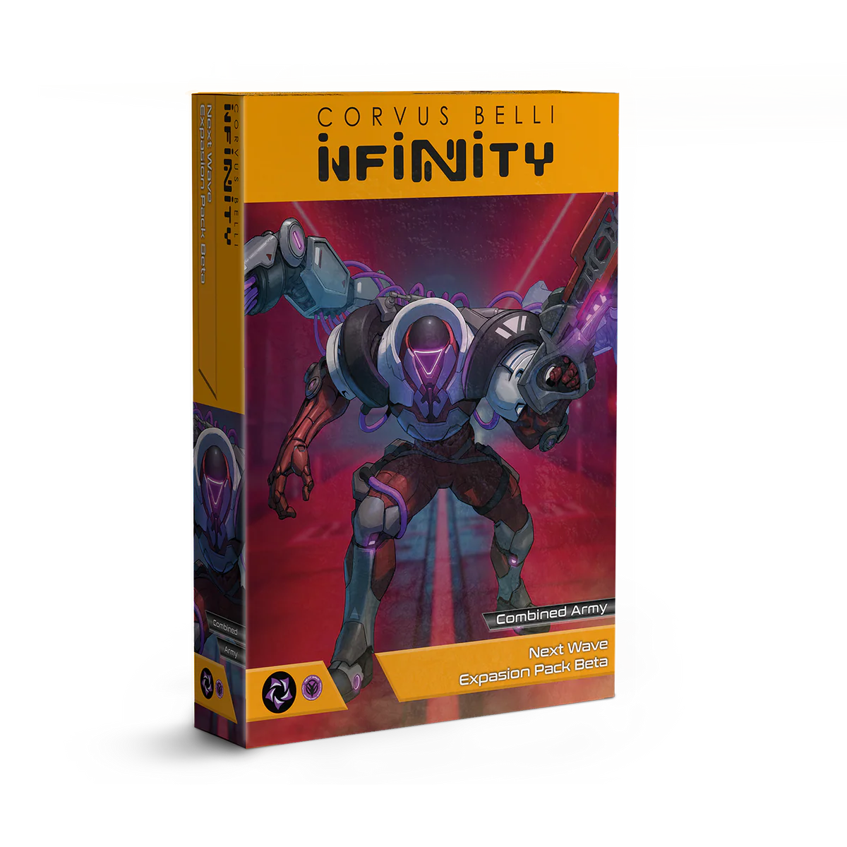 Front box art of the Infinity Next Wave Expansion Pack Beta miniature set.