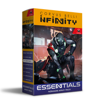 Front cover packaging for the Infinity Nomads Army Pack starter set.