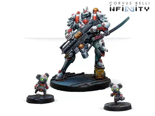 JSA O-Yoroi Kidobutai, a large TAG miniature for Infinity the Game. Available at Charon Games NZ.