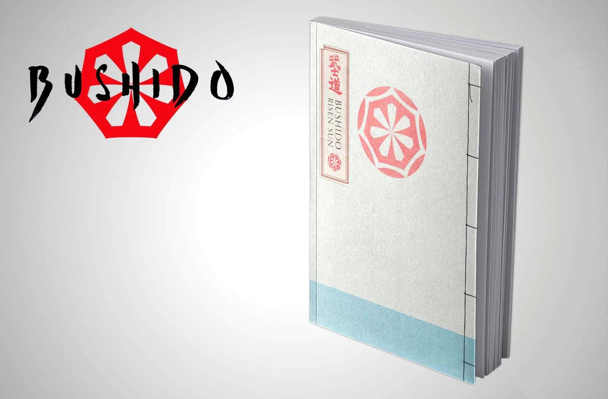 Front cover of the official Bushido Risen Sun softcover rulebook.